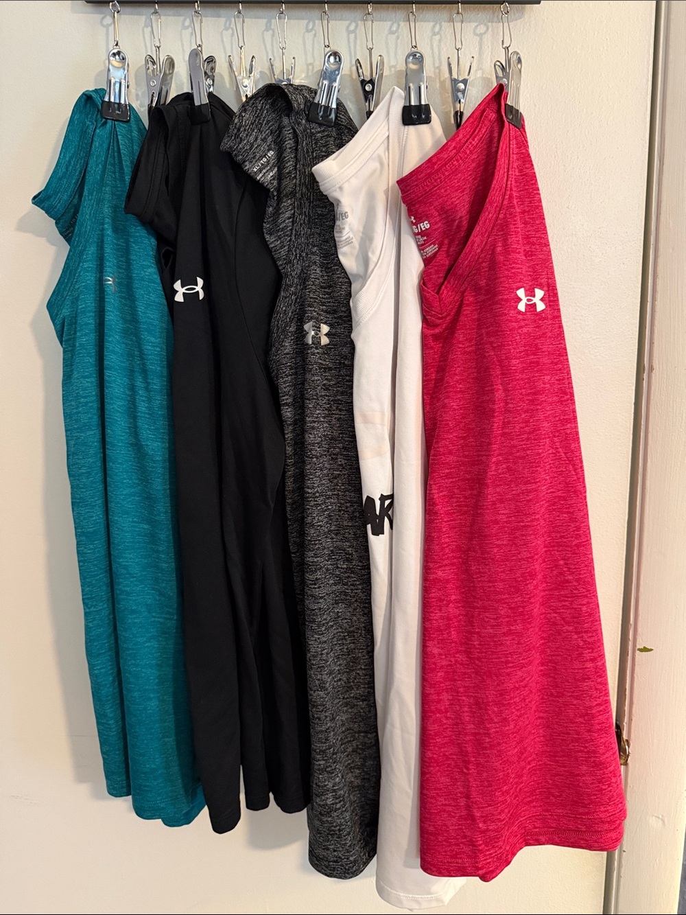 Under Armour Athletic Tops - Teal, Black, Charcoal, White, Pink